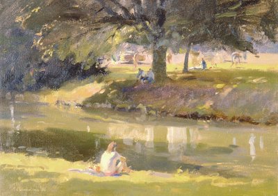 High Summer, Castle Grounds, Hertford, 1988 by Trevor Chamberlain